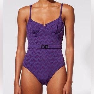 Solid and striped The Spencer One Piece NWT